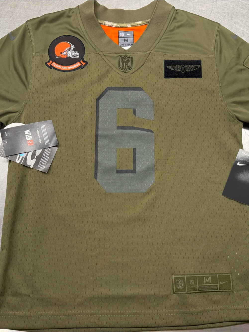 Nike Salute 2 Service Baker Mayfield Jersey Youth Medium